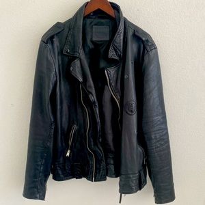 Mint condition All Saints leather jacket. Mens (XXL)